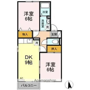 エスポワール AB【2階】の間取り