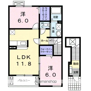 ブルーメン ブラット【2階】の間取り