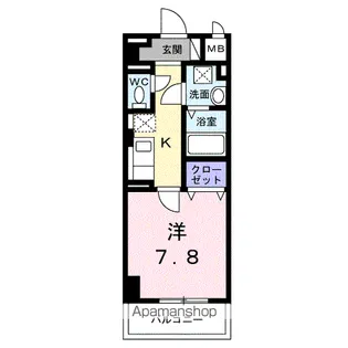 サンライズ 江平中町【3階】の間取り