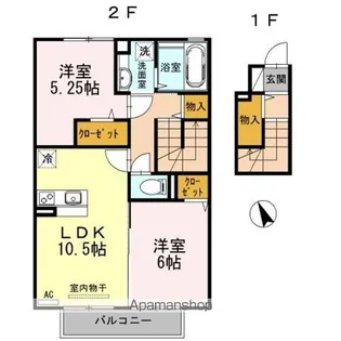 メビウス・レーベン【2階】の間取り
