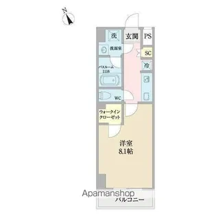 コントレイルりんくう常滑【504号室】の間取り