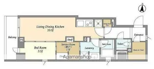 ラティエラ四谷【1階】の間取り