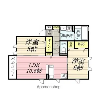 シャルマン ドミール A【1階】の間取り