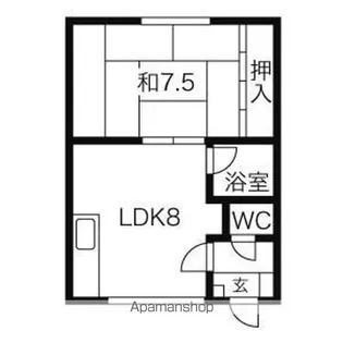 コーポ道【203号室】の間取り