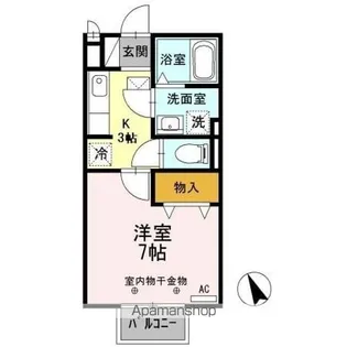 サンシティ スズイ E【1階】の間取り