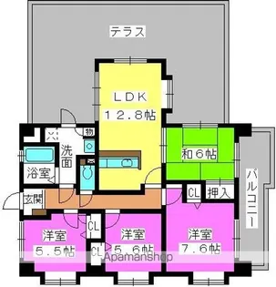 プレステージ和白Ⅴ【8階】の間取り