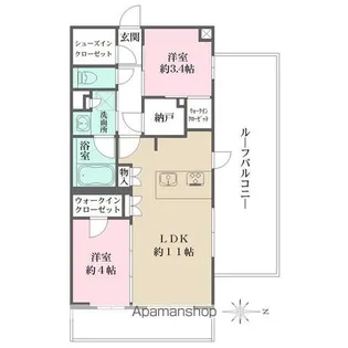 LA PERLA JIYUGAOKAⅡ【3階】の間取り