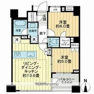 ザ・ライオンズ中野坂上【2階】の間取り