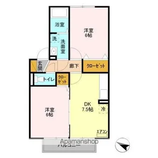 フラワーハイツ菅谷 C棟【2階】の間取り