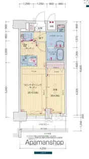 プレサンス上前津オレシア【14階】の間取り