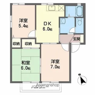 サンライフ光 C棟【1階】の間取り