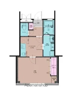 1DKの間取り画像