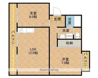 エトワール横井【3階】の間取り