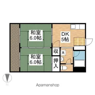 コーポ泉【401号室】の間取り