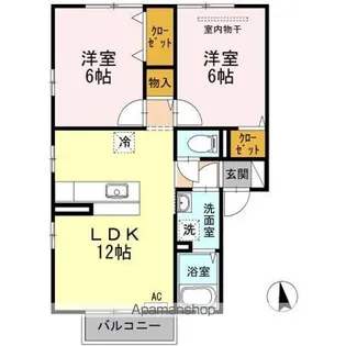 キュベレイ【1階】の間取り
