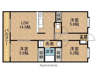 PASTRAL−SHIMA【402号室】の間取り