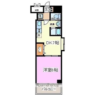 アスコット鉄砲町Ⅱ【201号室】の間取り