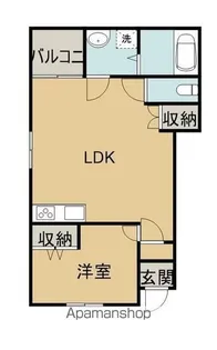 OPUS ONE白金町【B102号室】の間取り