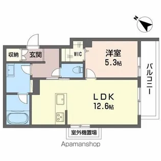 シャーメゾンマーレ竹下【203号室】の間取り