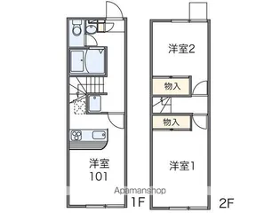 レオパレスグランシャリオ【110号室】の間取り