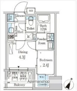 パークアクシス神保町【6階】の間取り
