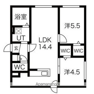 patio豊平公園【4階】の間取り