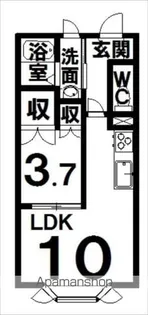 フレグランス529【2-F号室】の間取り