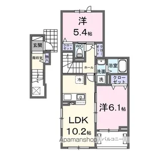 モーヴソレイユ【2階】の間取り