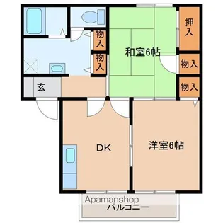 パレーシャル椌木【2階】の間取り