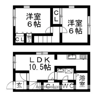 ルミエール吉根【1階】の間取り