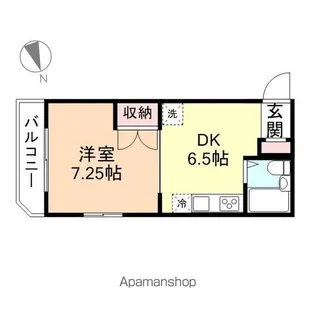 コーポ神通【205号室】の間取り