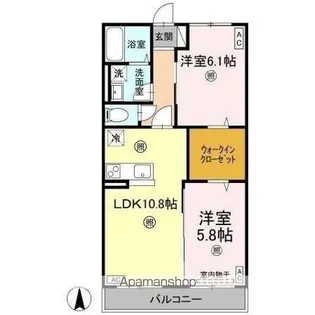 ベルティルミナス【2階】の間取り