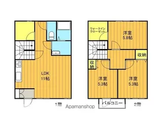 スウェーデンレーゲンヒット【C-3号室】の間取り