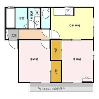 ハイム シンフォニア A・B【2階】の間取り