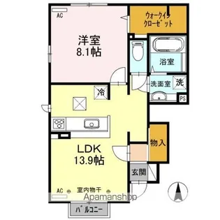 プレミアAIII【1階】の間取り