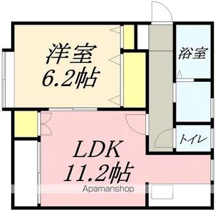 ゴールドマウンテンハイツ【2階】の間取り