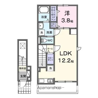 南プス・レジデンス【2階】の間取り