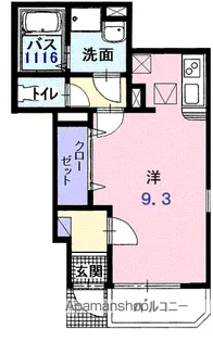 ボヌール【1階】の間取り