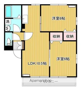 ラルジュ【Ⅰ102号室】の間取り