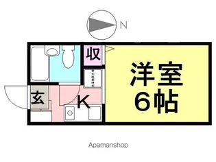 ハイツ梶井【2B号室】の間取り