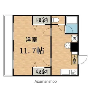 堀口マンション【1C号室】の間取り