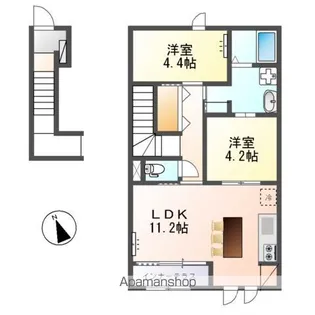 エスペランサ【2階】の間取り