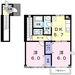 ブルーメ【2階】の間取り