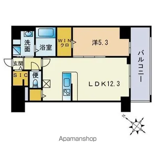 CRESCI LA ZONA【6階】の間取り