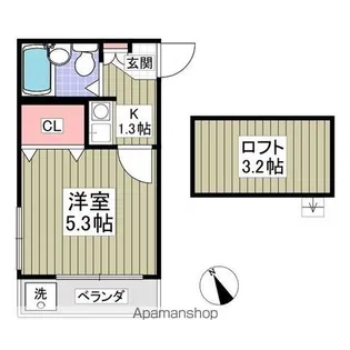 ブラウン第4【2階】の間取り