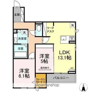 フューカスト【2階】の間取り