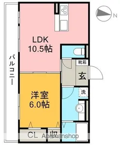 グランドール天神Ⅱ【3階】の間取り