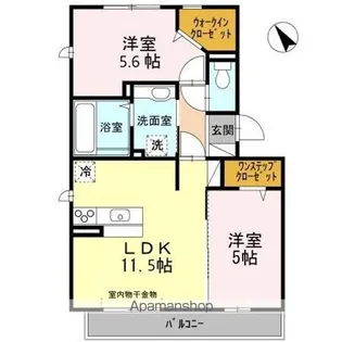 ドットエス(.S)【2階】の間取り