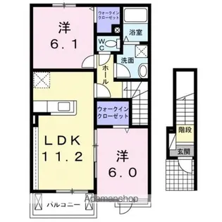 フローラーリア【202号室】の間取り