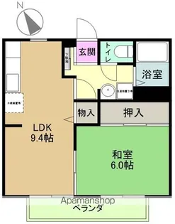 アメニティ窪田【A203号室】の間取り